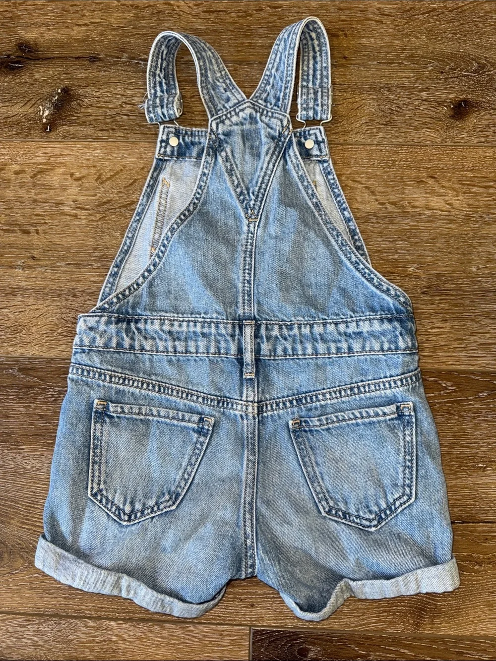 Gap Kids Light Blue Denim Shortalls - XS